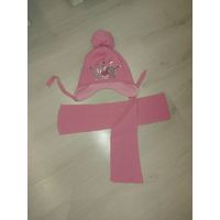 Комплект шапка+шарф на девочку