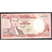 Колумбия 100 песо 1991 г. UNC