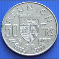 Реюньон. "Колония Франции" 50 франков 1964 год  KM#12     Тираж: 500.000