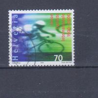 [1946] Швейцария 2000. Велоспорт.Велосипед. Одиночный выпуск. Гашеная марка.