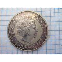 1 доллар 2007 г. Серебро 999 пр. Год Тигра.