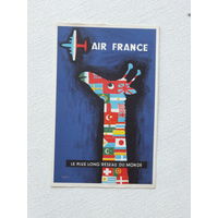 Открытка Air Franse 1950-е  10х15  см