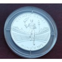 Серебро 0.999! Замбия 500 квач, 2002 XX летние Олимпийские Игры, Мюнхен 1972
