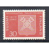 150 лет таможне Финляндия 1962 год серия из 1 марки