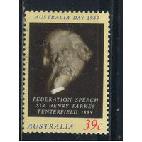 Австралия 1989 Сэр Генри Паркс - создатель Федерального Совета колоний Австралии #1138