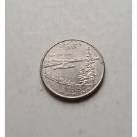 США 1/4 доллара (25 центов), 2005, Квотер штата Орегон , (USA Quater Dollar, 2005, Oregon)