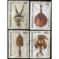 Габон. 1984 год. Африканское искусство. 4 марки полная серия. Почтовое гашение.