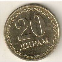 Таджикистан 20 дирам 2020