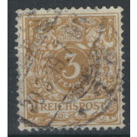 Рейх - 1889/1900г. - герб, 3 Pf - 1 марка - гашёная. Без МЦ!