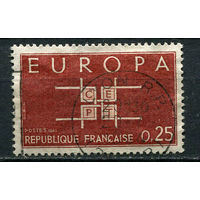Франция - 1963 - Европа (C.E.P.T.) - Квадрат 0,25Fr - [Mi.1460] - 1 марка. Гашеная.  (Лот 64CC)