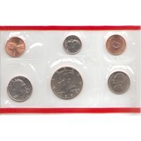 Годовой набор монет США 1992 г. двор D (1; 5; 10; 25; 50 центов + жетон) _UNC
