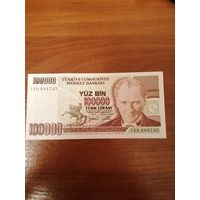 100000 лир 1970 год Турция