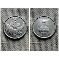 Кирибати 5 центов 1979 / фауна / Геккон Токи(блеск)