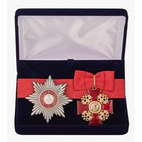 Комплект Знак и звезда ордена Александра Невского - Российская Империя в подарочном футляре