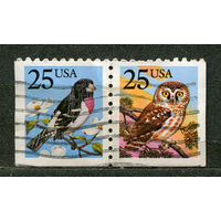 Птицы. 1980. США. Полная серия 2 марки