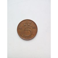 5 центов  1980г. Нидерланды