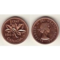 Канада 1 цент 1964  Кленовые листья