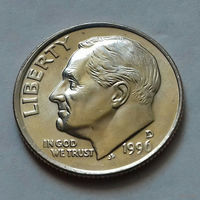 10 центов (дайм) США 1996 D, AU
