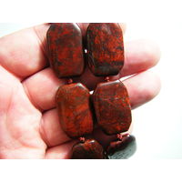 Бусы из КРАСНОЙ ЯШМЫ (ГЕЛИОТРОП)-натуральный камень. 45см.