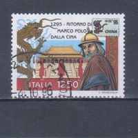 [1467] Италия 1996. Италия-Китай.Марко Поло. Одиночный выпуск. Гашеная марка.