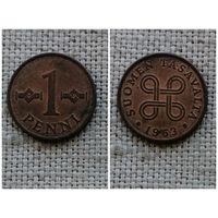 Финляндия 1 пенни 1963