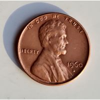 США 1 цент 1960 г. D