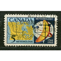 Метеорология. Карта ветров. Канада. 1968. Полная серия 1 марка