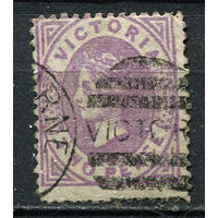 Австралийские штаты - Виктория - 1873/1883 - Королева Виктория 2Р - [Mi.73ii] - 1 марка. Гашеная.  (LOT EV24)-T10P19
