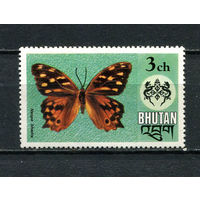 Бутан - 1975 - Бабочка 3Ch - [Mi.608] - 1 марка. MNH, MLH.  (LOT EK14)-T10P5