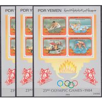 1984 Йемен PDR 352-355/B22x3 Олимпийские игры 1984 года в Лос-Анджелесе 26,00 евро