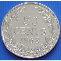 Либерия. 50 центов 1968 год  KM#17a.2  Тираж: 14.000
