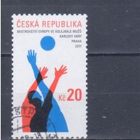 [569] Чехия 2011. Спорт.Волейбол.Мужской чемпионат Европы. Одиночный выпуск. Гашеная марка.