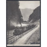 Паровоз Железная дорога Давос Проезд через Ла-клус Швейцария Старое Фото 1 шт
