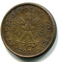 Польша 1 грош 2005г