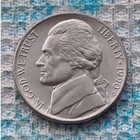 США 5 центов 1990 года, D. Франклин Бенджамин. UNC