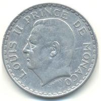 Монако. 5 франков 1945 г.