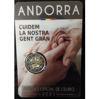 Андорра 2 евро 2021 Забота о пожилых людях  BU
