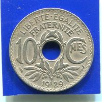 Франция 10 сантимов 1929