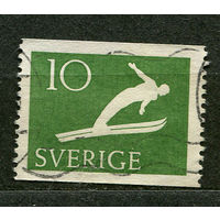 Лыжный спорт. Прыжки с трамплина. Швеция. 1953