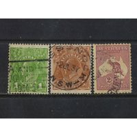 GB Доминион Австралия 1931 GV Кенгуру Карта  Стандарт #98,103,107