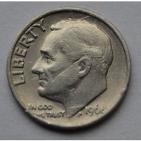 США, 10 центов (1 дайм), 1968 г.