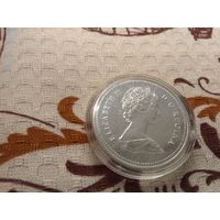Серебро 0.500! Канада 1 доллар, 1982 100 лет городу Реджайна