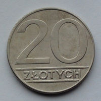 Польша 20 злотых. 1990