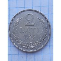 2 лата 1925. Серебро. С 1 рубля