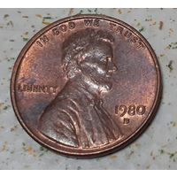 США 1 цент, 1980 Lincoln Cent "D" - Денвер (15-10-24)