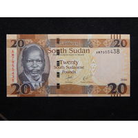 Южный Судан 20 фунтов 2016г UNC