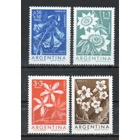 Цветы Аргентина 1960 год серия из 4-х марок