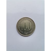 100 динар 1987 г., Югославия