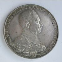 Пруссия 3 марки 1913  25 лет правлению  .32-401