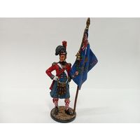 Солдатики оловянные(Военно-историческая миниатюра) Знаменосец шотландской пехоты Наполеоновских войн